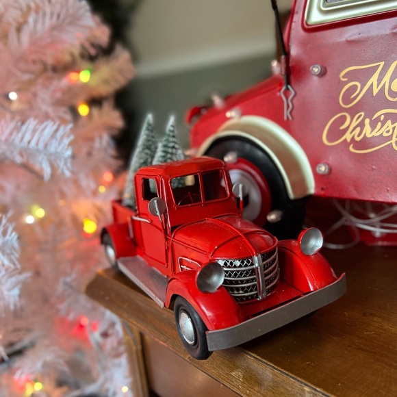 Red Vintage Truck Metal Truck Christmas Trees
Decor - Picture 3 of 3